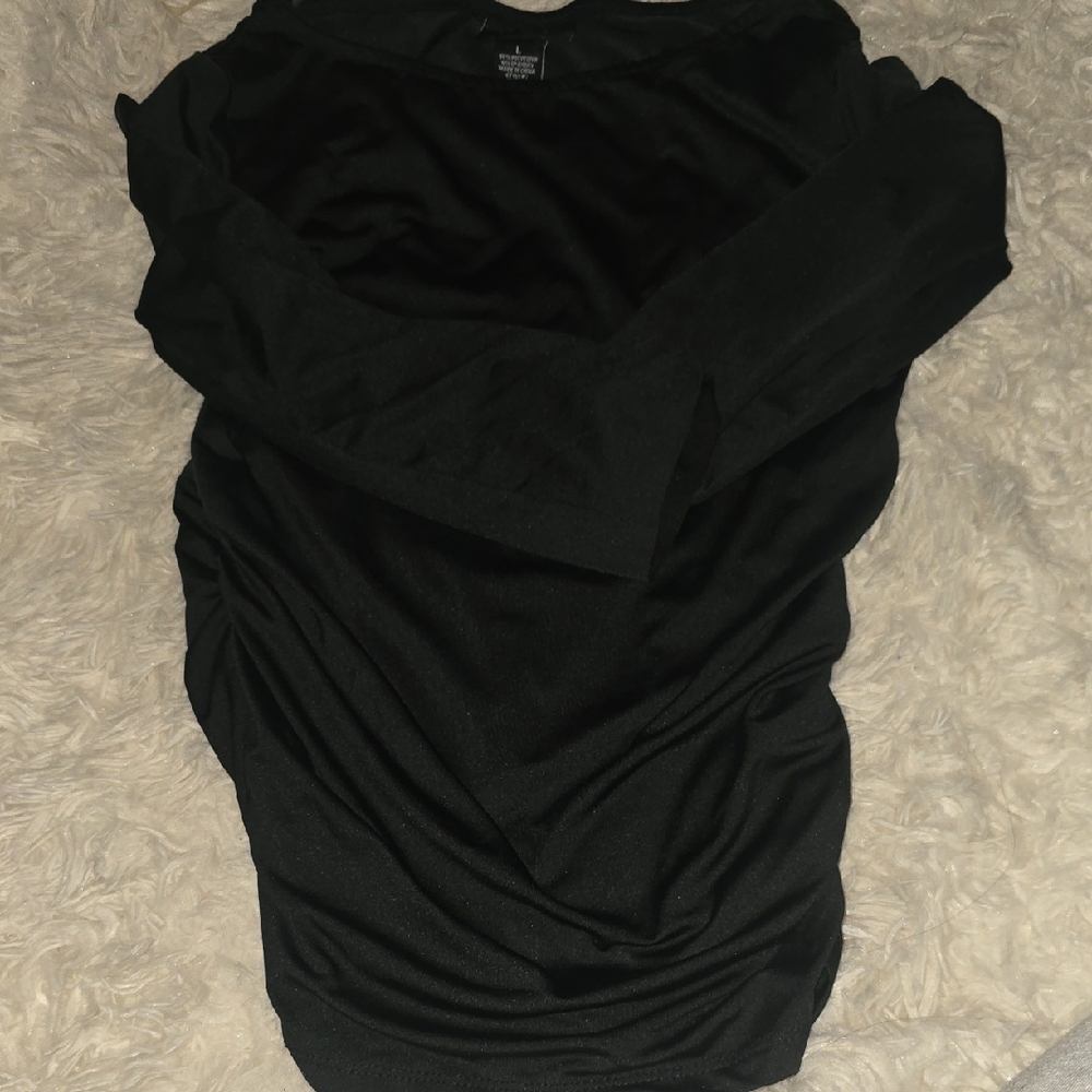black cropped top